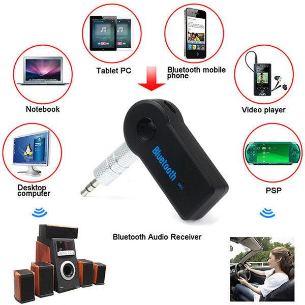 DHL-Shipping! New 3.5mm Streaming Bluetooth Audio Music Receiver Car Kit Stereo BT3.0 Portable Adapter Auto AUX A2DP for Handsfree Phone MP3