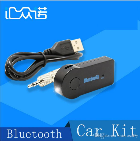 Universal 3.5mm Streaming Car A2DP Wireless Bluetooth Car Kit AUX Audio Music Receiver Adapter Handsfree with Mic For Phone MP3