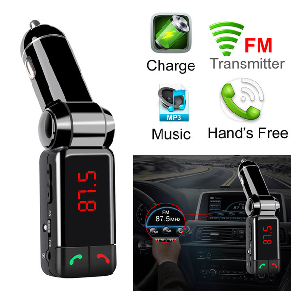 BC06 Bluetooth FM Transmitter Dual USB Port In-Car Bluetooth Receiver MP3 player with Bluetooth Handsfree Calling Car Charger in Retail BoX