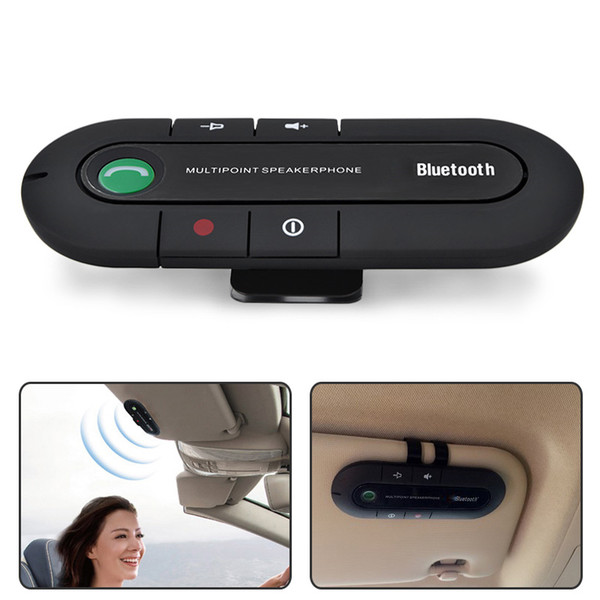 Hot Sun Visor Bluetooth Speakerphone MP3 Music Player Wireless Bluetooth Car Kit Handsfree Bluetooth Receiver Speaker Car Charger