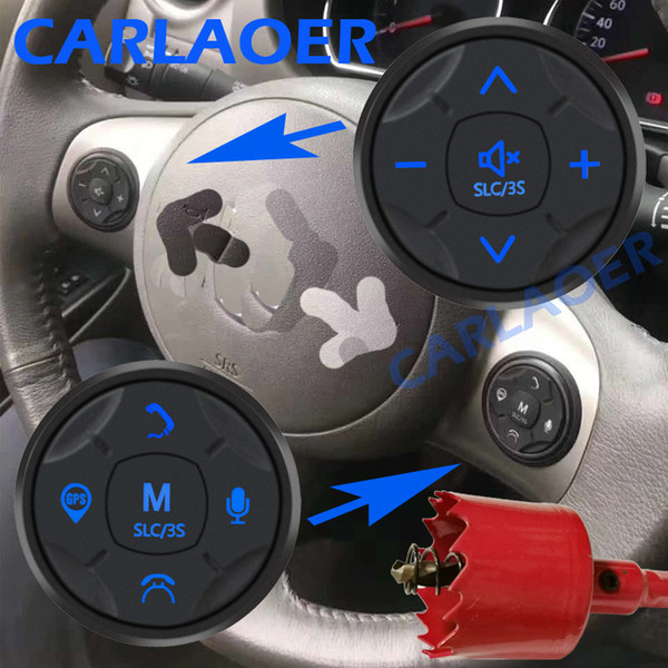 Car steering wheel remote controller Control car radio via wireless Bluetooth connection Android 2 din player Universal