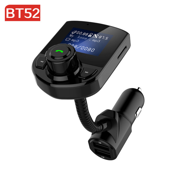 BT52 Car FM Transmitter Bluetooth Kit 3.1A Car Charger USB Port AUX Audio Radio LCD Display Mp3 Player Phone Handsfree Car kit