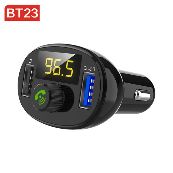 BT23 QC 3.0 Bluetooth Car Kit Quick Dual USB Car Charger FM Transmitter modulator Audio Music Mp3 Player Handsfree Car kit