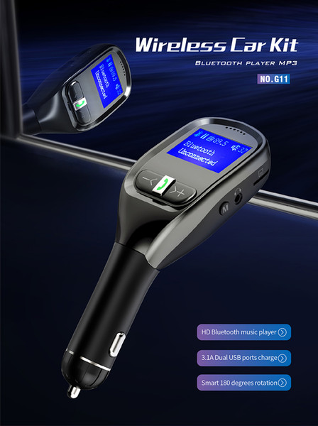 G11 new car Bluetooth FM Transmitter Car Kit MP3 Player FM Modulator Handsfree USB Car Charger