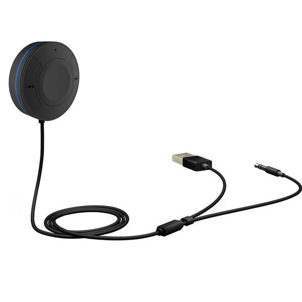 Hands-Free Bluetooth Audio Car Kit Wireless Bluetooth 4.1 EDR Music Receiver with Mic 3.5mm AUX Input USB Cable