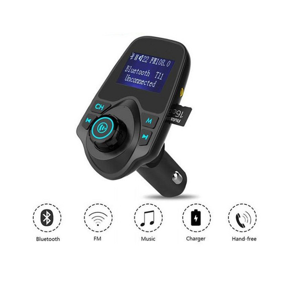 Wireless Car MP3 Audio Player Bluetooth FM Transmitter Modulator Car Kit Hands-free LCD Display USB Charger for Moblie Phone Factory Whosale