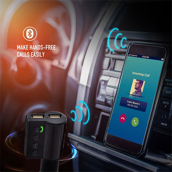 Dual USB Bluetooth Car MP3 Player Hand Free Support Cigarette Lighter Type Card Machine Car Charger Car Stereo Music