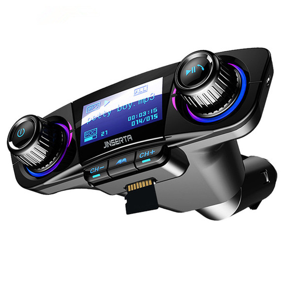 Power ON OFF Bluetooth 4.0 FM Transmitter Modulator Handsfree Car Kit TF USB Music AUX Audio MP3 Player