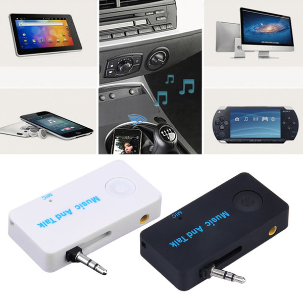 Wireless Bluetooth 3.5mm Audio Stereo Music Talk Receiver Adapter Mic car