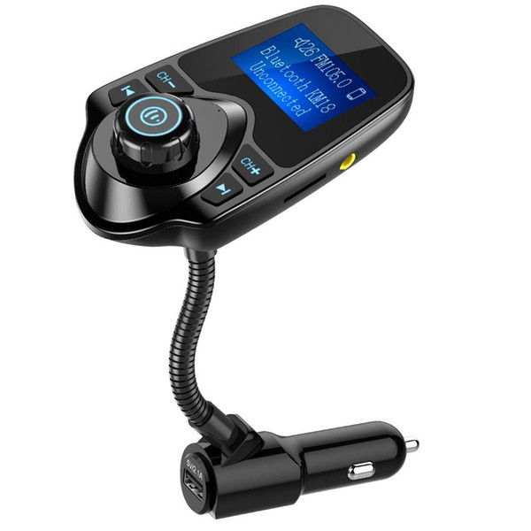 Bluetooth Car FM Transmitter Audio Adapter Receiver Wireless Hands Free Car Kit W 1.44 Inch Display