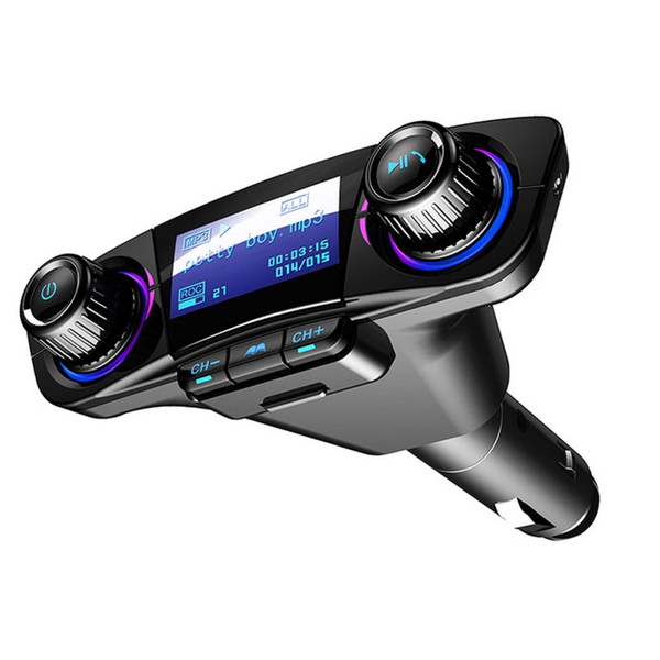 Power ON OFF Bluetooth 4.0 FM Transmitter Modulator Handsfree Car Kit TF USB Music AUX Bluetooth Audio MP3 Player