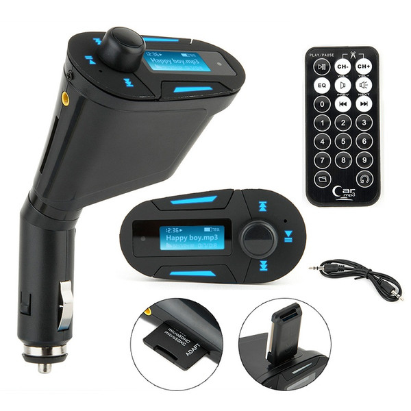 Car MP3 Player Wireless FM Transmitter Modulator with USB SD MMC LCD With Remote Car MP3 Player Wireless FM Modulato