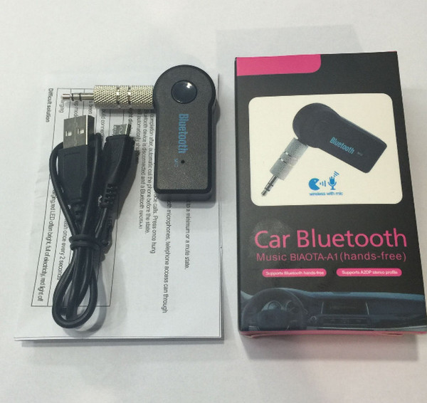 with Retail Box Universal 3.5mm Streaming Car A2DP Wireless Bluetooth V3.0 EDR AUX Audio Music Receiver Adapter