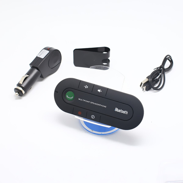 10pcs/lot Bluetooth Handsfree Car Kit Wireless Speakerphone Mic for Mobile Phone CAU_30H