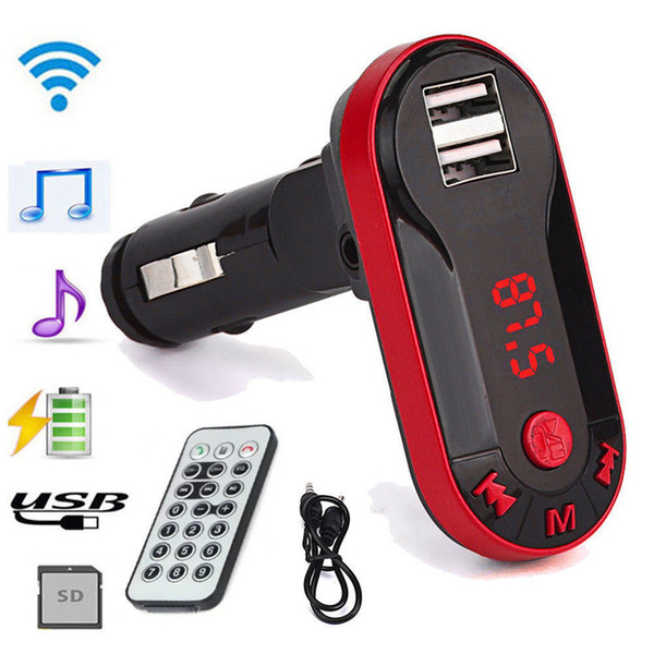 MP3 Player Bluetooth Car Kit Bluetooth Wireless FM Transmitter MP3 Player Handsfree Car Kit USB charger TF SD Remote GGA93 100pcs