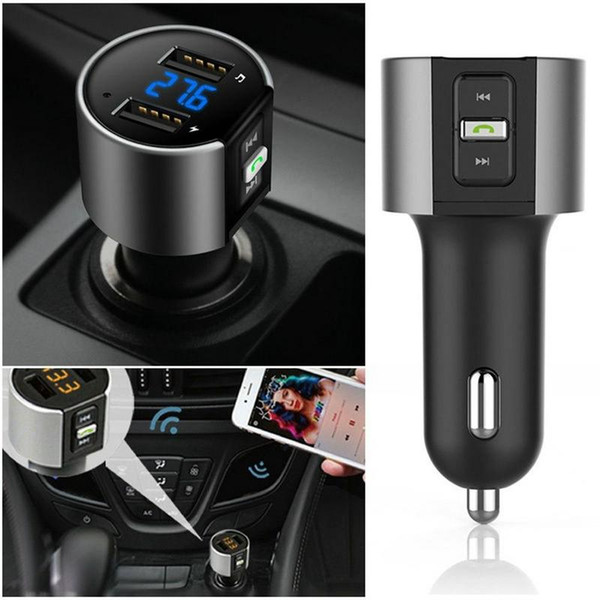 DHL Fedex 20PCS New Wireless Auto FM Transmitter Radio MP3 Player Bluetooth Car Kit USB Charger