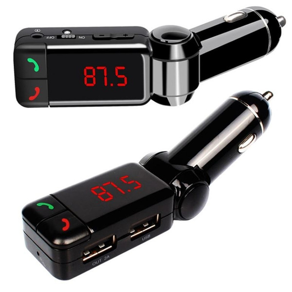 Car Bluetooth FM Transmitter Hands Free Bluetooth Car Kit MP3 Audio Player Wireless Modulator USB Charger BC06 for Mobile Phone (Retail)