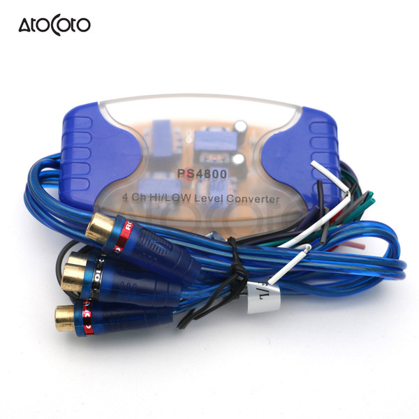 4 Channel High to Low Level Converter RCA Output For Car/Marine Audio Adapter