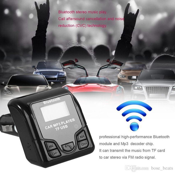 Universal Bluetooth Handsfree Wireless Car MP3 Audio Player FM Modulator with USB Charger LCD Display for cell Phones GGA92 30PCS