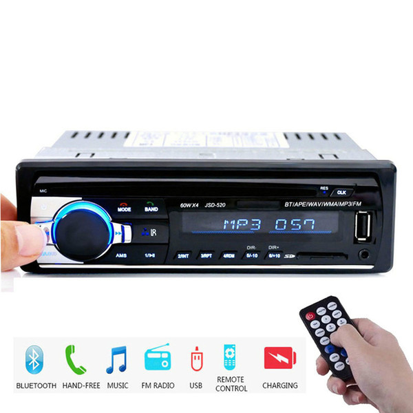 1DIN In-Dash Car Radios Stereo Remote Control Digital Bluetooth Audio Music Stereo 12V Car Radio Mp3 Player USB/SD/AUX-IN