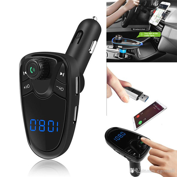 Bluetooth FM Transmitter FM car MP3 Players Modulator Handsfree Dual USB Charger Support TF Card U Disk