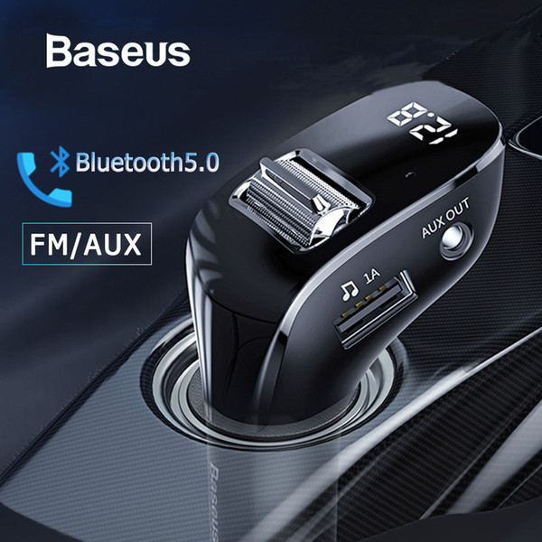 Baseus Car AUX Bluetooth Adapter Handsfree Car Kit Auto Mp3 Player Bluetooth Receiver With Dual USB Charger FM Transmitter