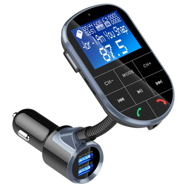 BC37 Car FM Transmitter MP3 player Modulator Wireless Bluetooth Handsfree Big LCD Screen Display TF Card Dual USB 2.4A 2.1A Port