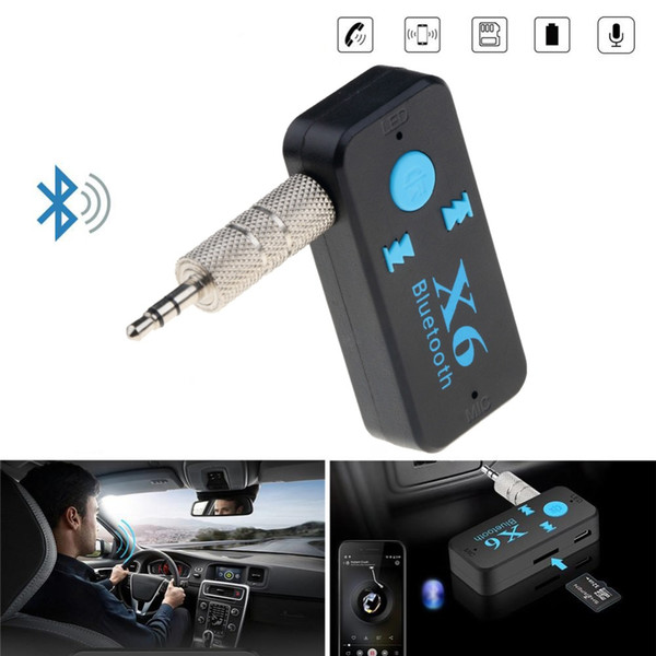 Wireless Car Kit Bluetooth 4.0 Adapter 3 in 1 USB Bluetooth Receiver 3.5mm Audio Jack TF Card Reader MIC Call Support