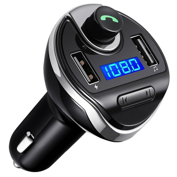 T20 Bluetooth FM Transmitter Wireless MP3 Player Radio Transmitter Car Charger with Dual USB Ports HandsFree Bluetooth Car Kit