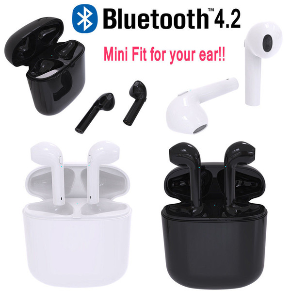 2019 Mini HBQ I8 Wireless Bluetooth Earphone 4.2 Car Earphone Earbuds stereo Headphones Headsets Earpiece Charging box For iPhone Samsung