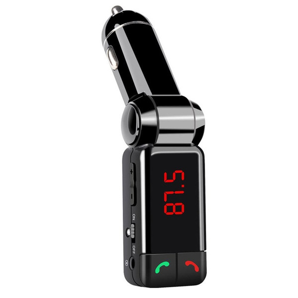 Bluetooth FM Transmitter BC06 In-Car Bluetooth Receiver FM Radio Stereo Adapter Car MP3 Player with Bluetooth Handsfree Calling and Dual USB