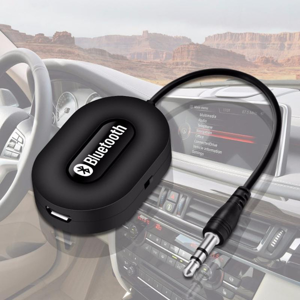 High Quality Mini 3.5mm Car A2DP Wireless Bluetooth Car Kit AUX Audio Music Receiver Adapter Hands free with Mic For