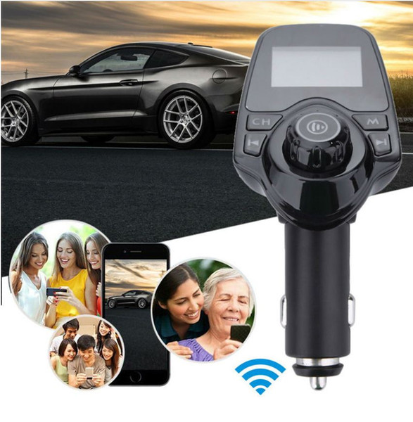 Bluetooth Wireless Car Mp3 Player Handsfree Car Kit FM Transmitter A2DP 5V 2.1A USB Charger LCD Display Car FM Modulator