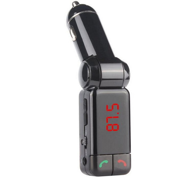 Wireless Car Bluetooth 2.1 version Handsfree Kit FM Transmitter MP3 Music Player with LCD Display Dual USB Disk Car Charger DC 12-24V