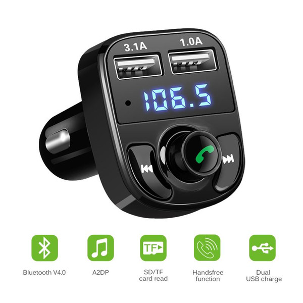 New FM Transmitter Aux Modulator Bluetooth Handsfree Car Kit Car Audio MP3 Player With 3.1A Quick Charge Dual USB Charger