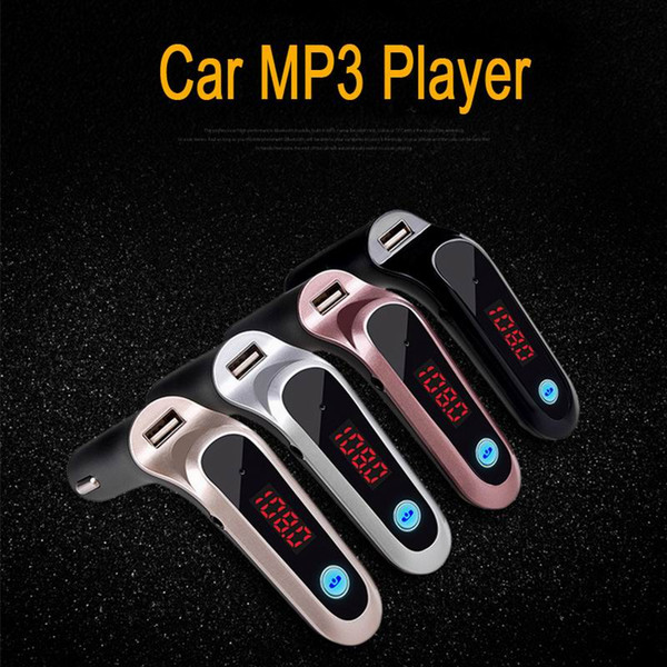 Hands Free Wireless Bluetooth Car FM Transmitter S7 AUX Modulator Car Kit MP3 Player SD USB Charger 200PCS/LOT