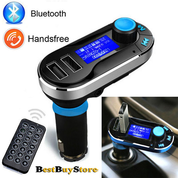 Super Hot Sale Bluetooth Car Kit Handsfree MP3 Player FM Transmitter Dual 2 USB Charger Support SD Card & Line-in AUX