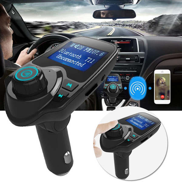 T11 Car Bluetooth Kit Handsfree Call FM Transmitter MP3 Player Dual USB Charger