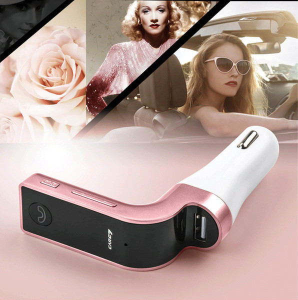 ORIGINAL 2.1A G7 C6 C8 Bluetooth Car Kit Handsfree FM Transmitter Radio MP3 Player USB Charger AUX TF Cards Slots Wireless Universal 2pcs/