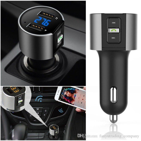 New High-Quality Wireless In-Car Bluetooth FM Transmitter Radio Adapter Car Kit Black MP3 Player USB Charge DHL UPS Free Shipping MORE 20PC