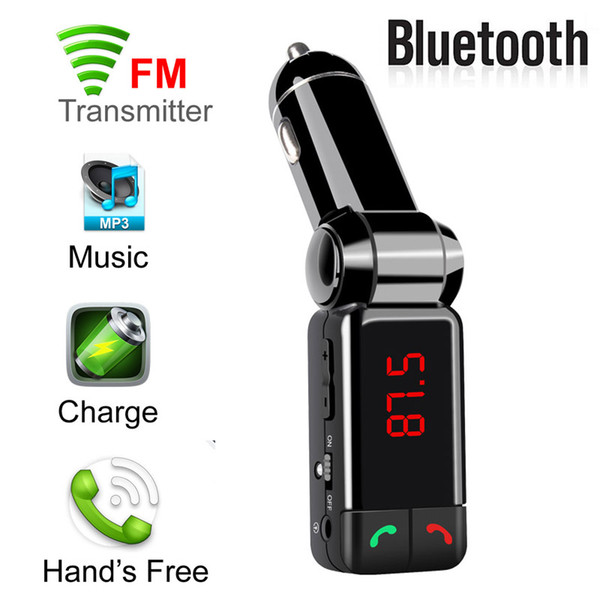 BC06 Car MP3 Audio Player Bluetooth FM Transmitter Transmiter FM Modulator Car Kit LCD Display USB Charger for iPhone Samsung
