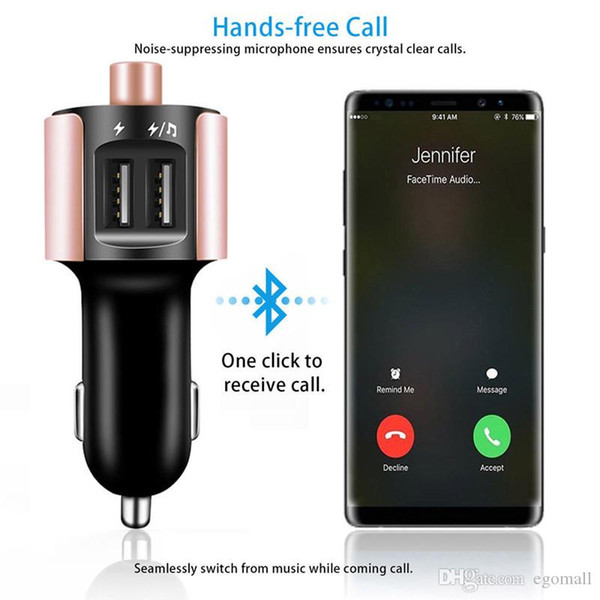 Car Kit Handsfree Wireless Bluetooth FM Transmitter LCD MP3 Player USB Charger 2.5A Car Accessories Handsfree Auto FM Modulator