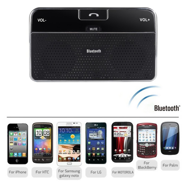 Car Kit Bluetooth Handsfree Vehicle Speakerphone V4.0 Multipoint Sunvisor Auto Speaker for Phone Smarpthones CAU_214