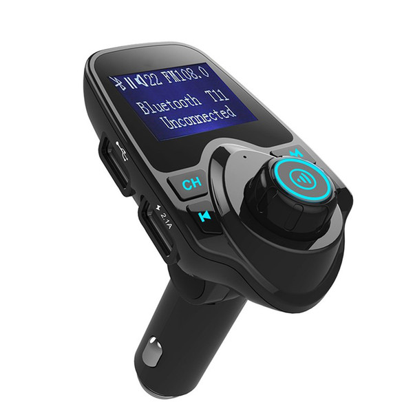 Original T11 Bluetooth Car Kit Handfree FM Transmitter MP3 Music Player Dual USB Car Charger Support TF Card U Disk