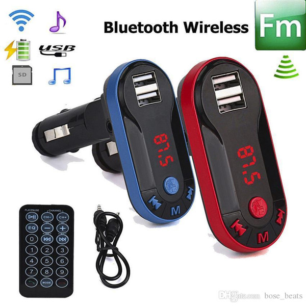 MP3 Player Bluetooth Car Kit Bluetooth Wireless FM Transmitter MP3 Player Handsfree Car Kit USB charger TF SD Remote GGA93 20pcs