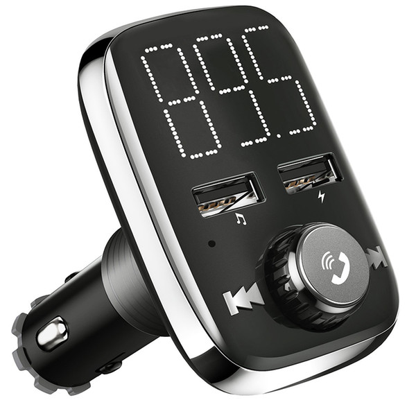 Car Bluetooth FM Transmitter Wireless Radio Adapter Hands-free Calling With Dual USB Car Charger MP3 Player Support Voltage Monitor