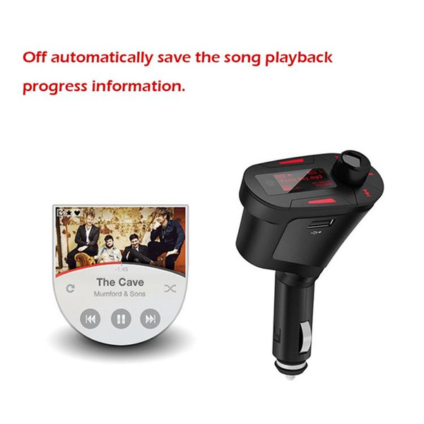 Bluetooth Car Mp3 Player Audio Kit Music Player Wireless FM Transmitter Radio Modulator+Remote Control USB SD MMC Charger for IPhone 7