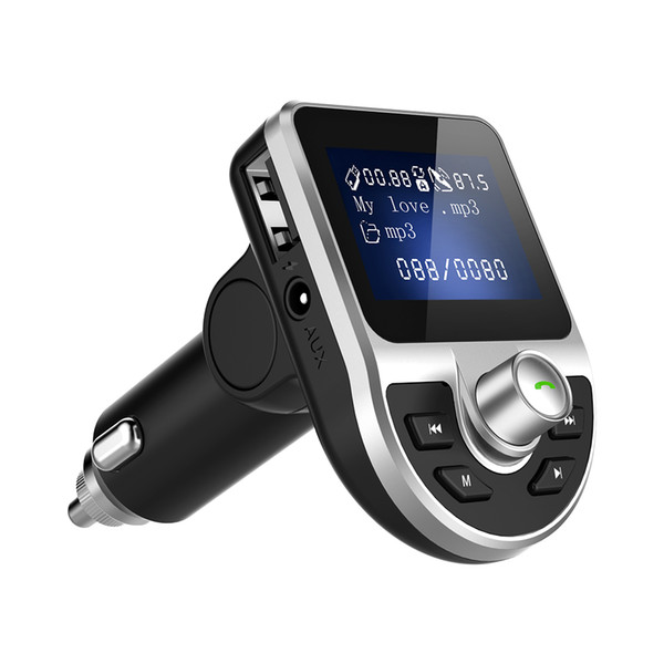 Handsfree Bluetooth Wireless FM Transmitter Modulator Car Kit Audio Player MP3 Player LCD Screen Support Micro sd card/USB disk