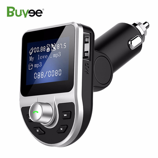 Buyee BT39 Handsfree Bluetooth Car Kit FM Transmitter USB Charger Radio MP3 Player aux adapter 90 degree rotation Voltage detect