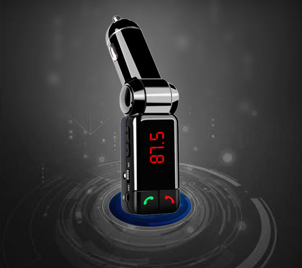 30pcs/lot MIni size bc06 Bluetooth handsfree with dual USB charge ports FM transmitter car charger